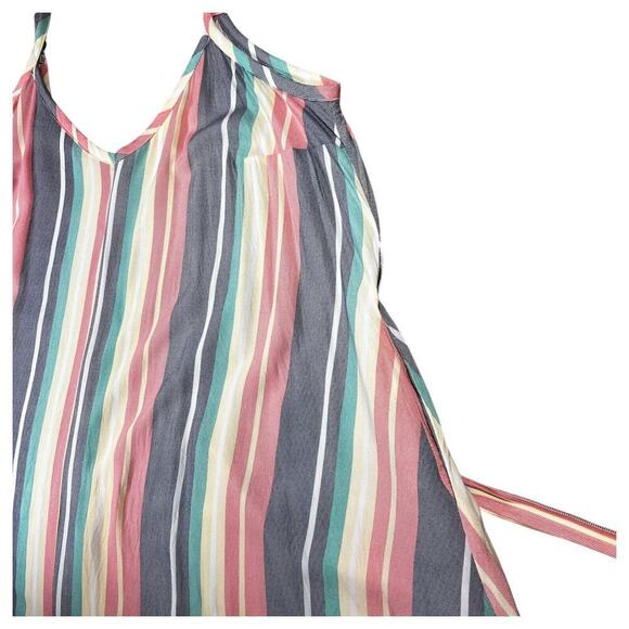 Torrid Midi Pastel Challis Striped Trapeze and Swing Dress Plus Size 2 2X 18/20 - Picture 7 of 8